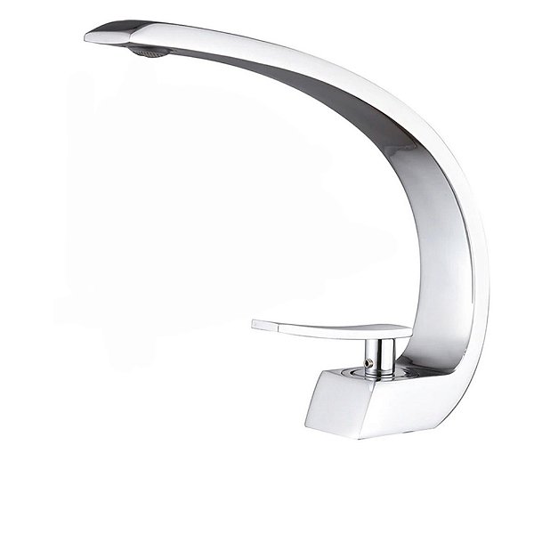TORNEIRA CASCATA CURVA PARA BANHEIRO - CROMADA