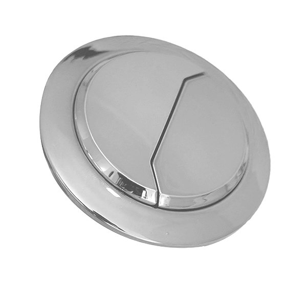 BOTÃO ACIONADOR PARA VASO SANITÁRIO TURIM - CROMADO - 7CM