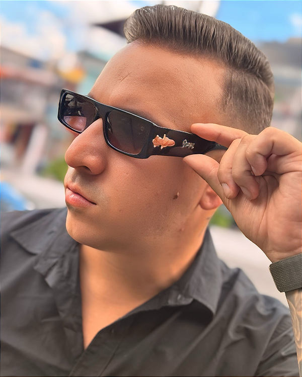 Óculos de Sol Meca - Preto c/ Dourado