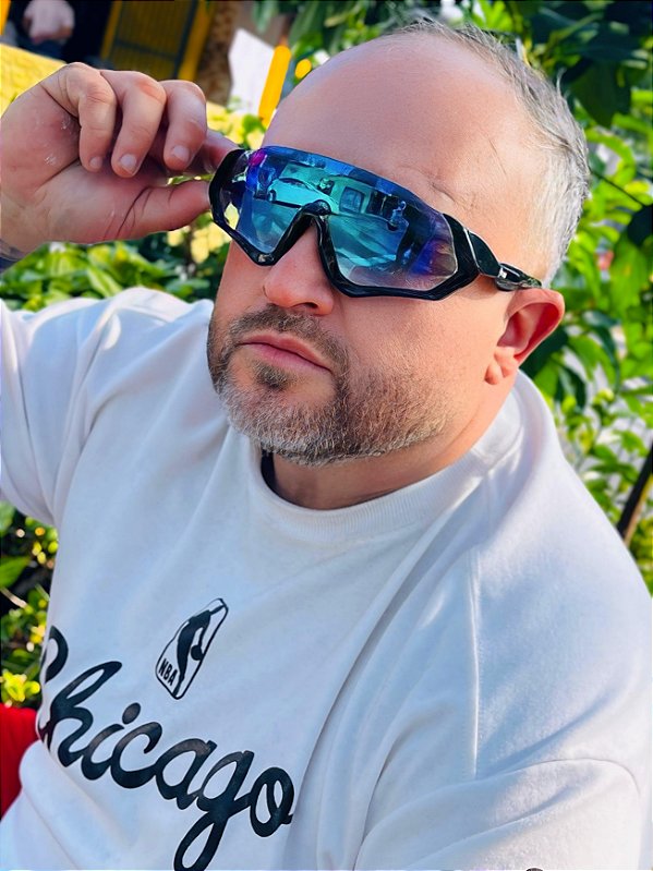 Óculos de Sol Ultra Speed - Preto c/ Espelhado Azul