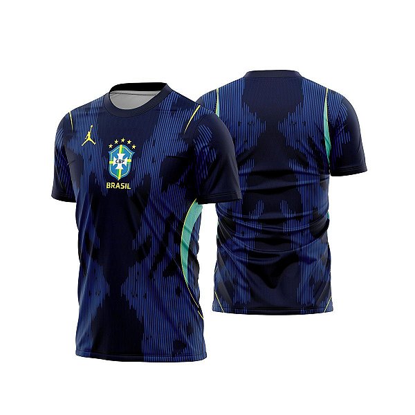 CAMISETA BRASIL TAILANDESA 1.1 - AZUL MODELO TORCEDOR