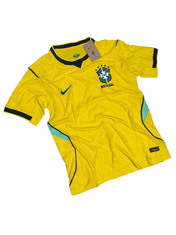 CAMISETA BRASIL TAILANDESA 1.1 -AMARELA MODELO JOGADOR