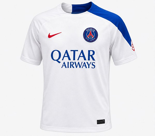 Camisa PSG Away Branca Torcedor Tailandesa 1.1