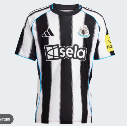 Camiseta Newcastle United Home 2025/26 Modelo torcedor Masculina
