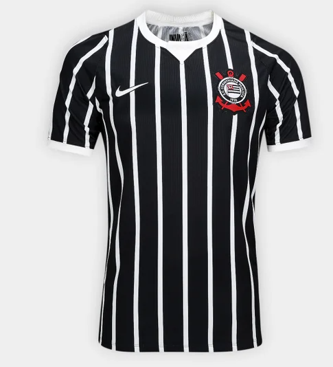 Camisa Corinthians Preta Listrada 26/27 Tailandesa 1.1 Torcedor