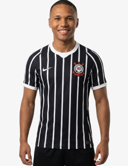 Camisa Corinthians Preta Listrada 26/27 Tailandesa 1.1 Jogador