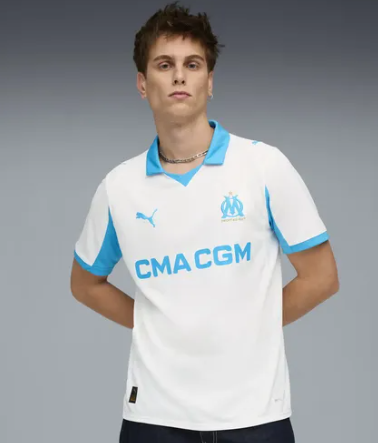Camiseta Olympique de Marseille Branca 2025/26 Home – Modelo Torcedor