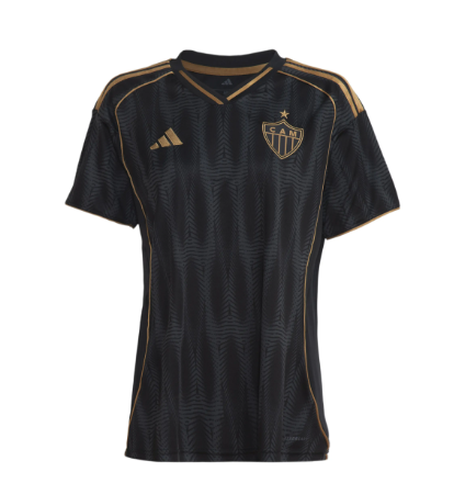Camisa Atlético Mineiro III 2025/26 Preta e Dourada – Feminina