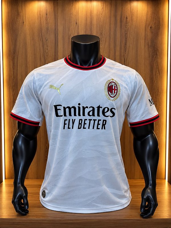 Camiseta AC Milan 2026/27 Away Branca Versão Jogador