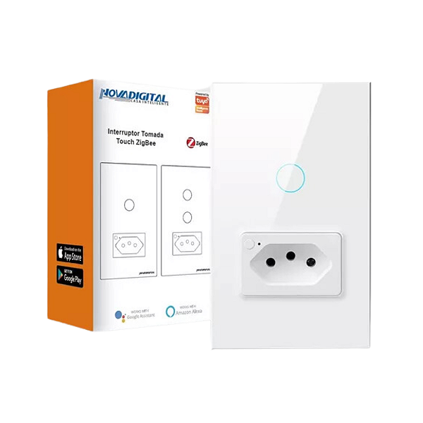 Interruptor Zigbee Inteligente NovaDigital 1 Botão 1 Tomada