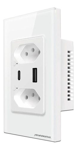 Tomada Inteligente Wi-Fi USB e Usb C NovaDigital 10A e 20A