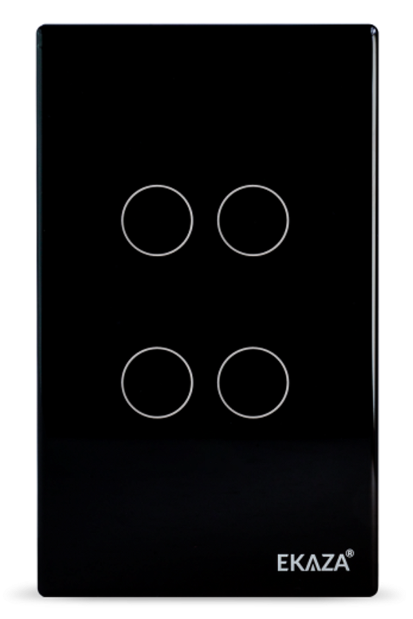Interruptor Zigbee Smart Inteligente 4 Botões Ekaza Preto