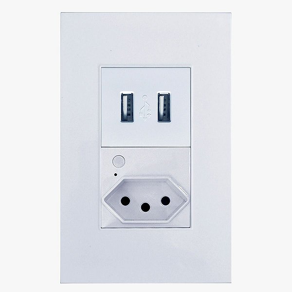 Tomada Inteligente Parede Usb Embutir 16A Interruptor JWCOM