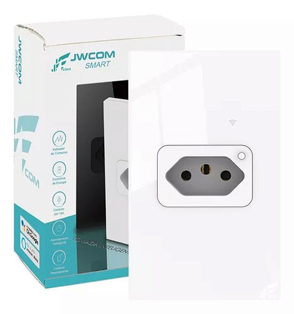 Tomada Inteligente Embutir Medidor Consumo JWCOM Tuya 20A