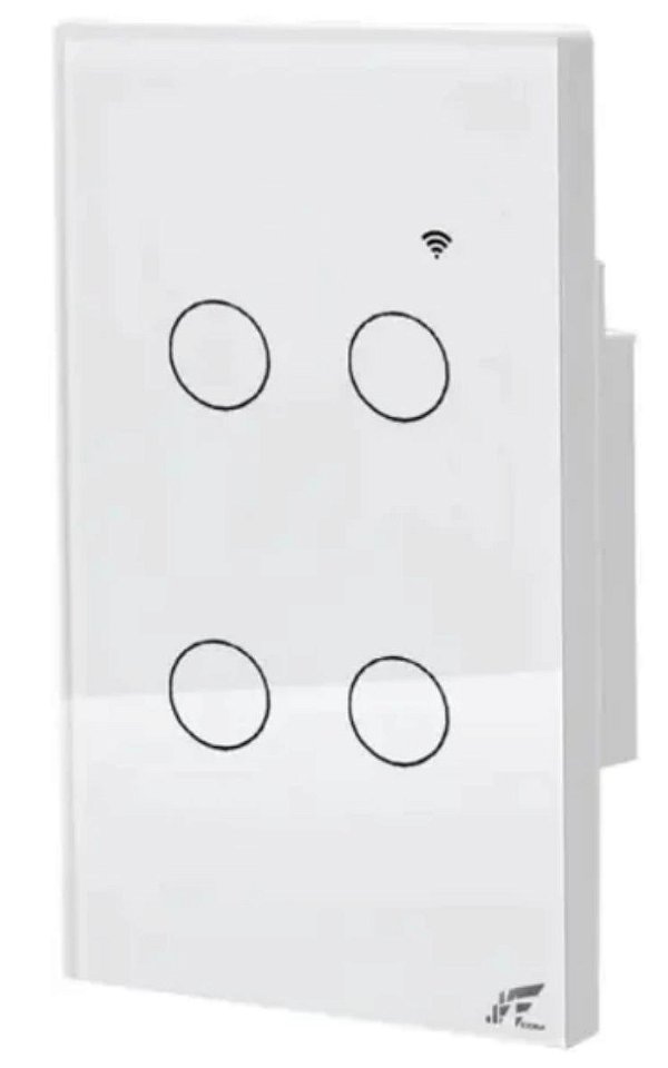 Interruptor Inteligente Wi-fi JWCOM  4 Botões Alexa Tuya 4x2