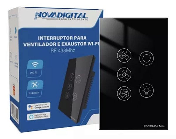 Interruptor Ventilador Exaustor Inteligente WiFi NovaDigital