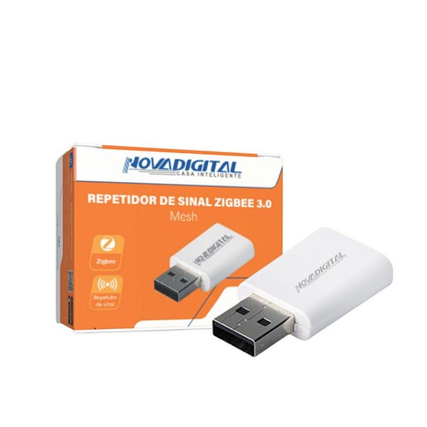 Repetidor de sinal Zigbee 3.0 NovaDigital Rede Mesh USB