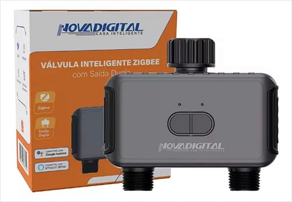 Válvula Inteligente Irrigação Zigbee Novadigital Dupla  Tuya