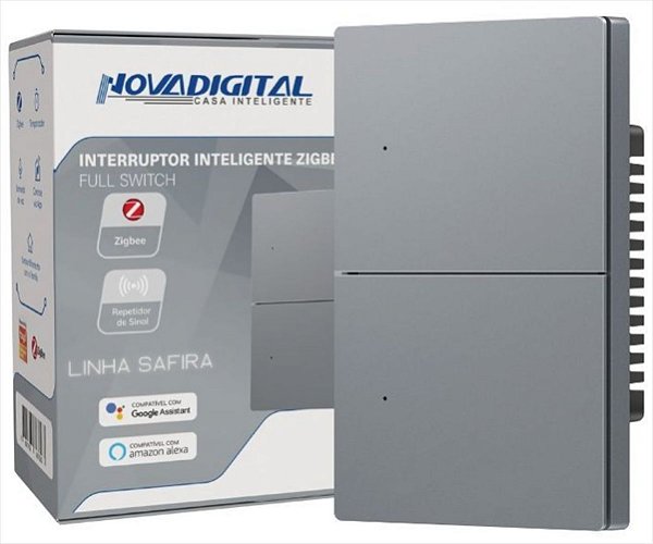 Interruptor Inteligente NovaDigital 2 Teclas Físicas Zigbee