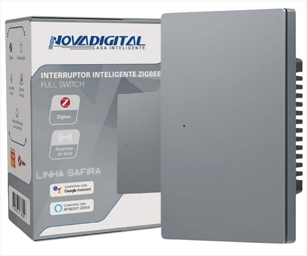 Interruptor Inteligente NovaDigital 1 Tecla Física Zigbee