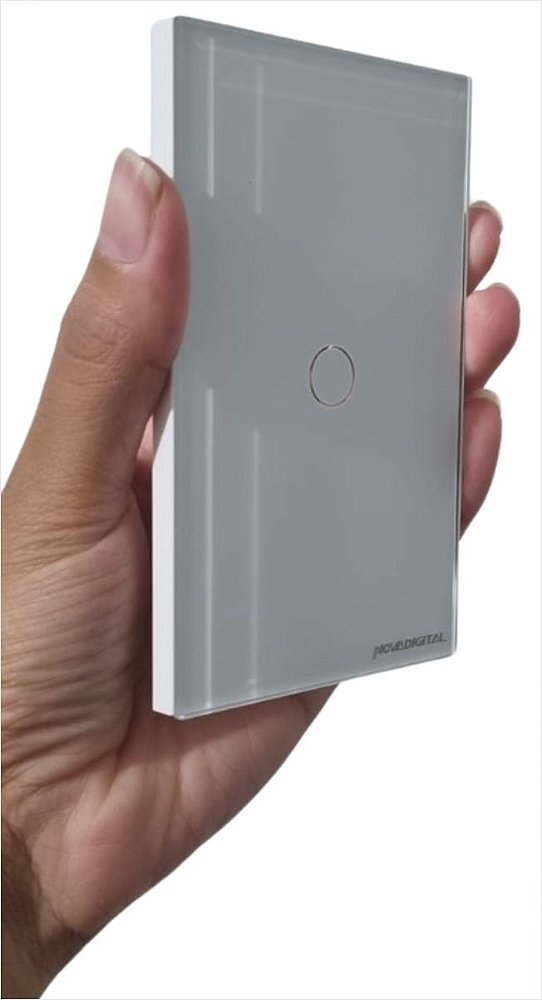 Espelho Interruptor 1 Botão Novadigital 4x2 Branco - O5