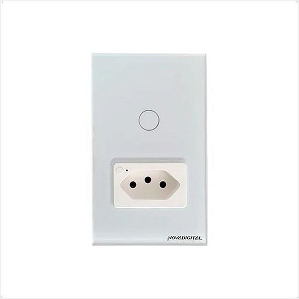 Interruptor WiFi Inteligente NovaDigital 1 Botão Tomada 20A