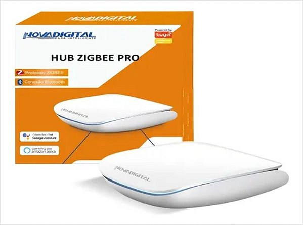 Hub Zigbee Pro Wi-fi Novadigital Até 128 Dispositivos Branco