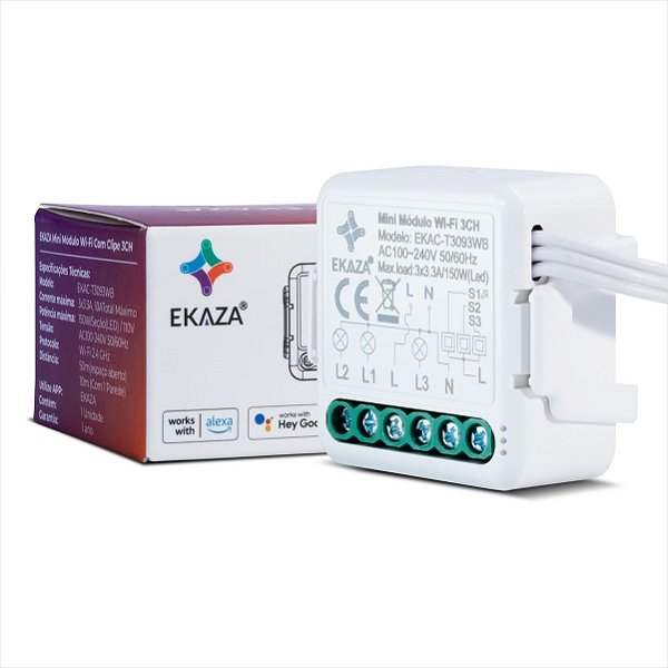 Módulo Mini EKAZA  Wi-Fi e Bluetooth 3 Canais