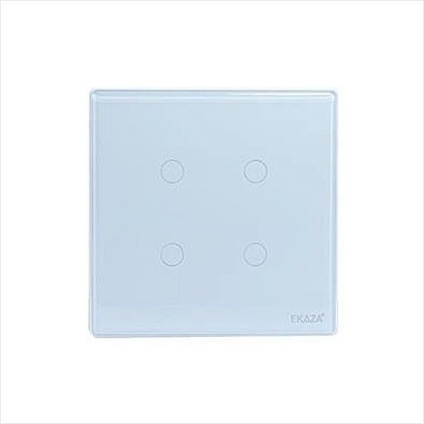 Interruptor Touch EKAZA Wi-fi 4 Botões 4x4 Branco - F1