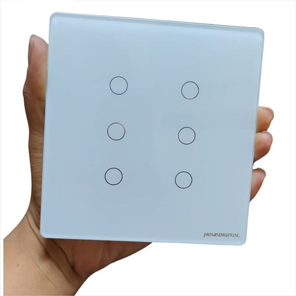 Espelho Interruptor NovaDigital  6 Botões 4x4 Branco