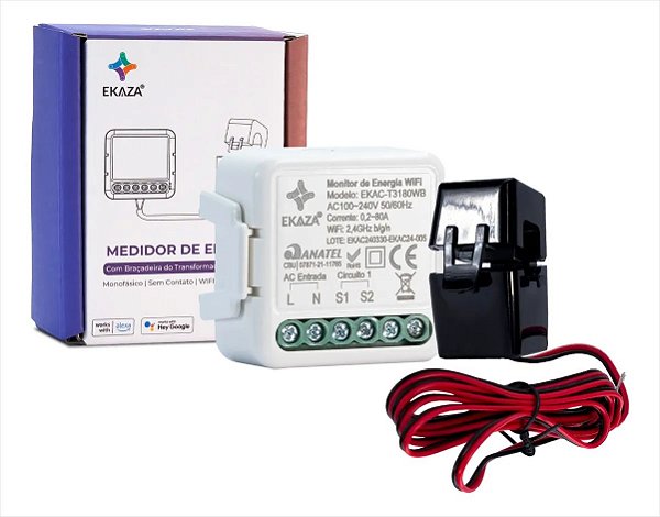 Medidor de Energia Inteligente 80A EKAZA Wi-Fi - N53