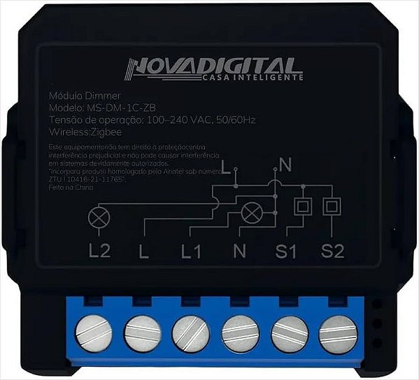 Módulo Mini  Zigbee Dimmer 1 Canal Novadigital