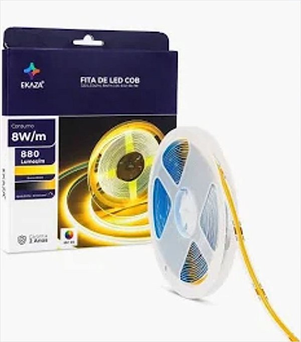 Fita LED Cob EKAZA 5 Metros Dimerizável(Não acompanha fonte)