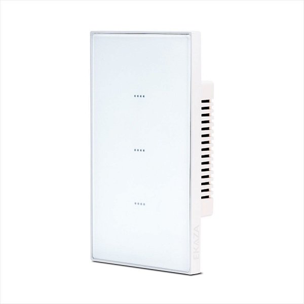 Interruptor Vênus 3 Botões 4x2 EKAZA Zigbee Branco