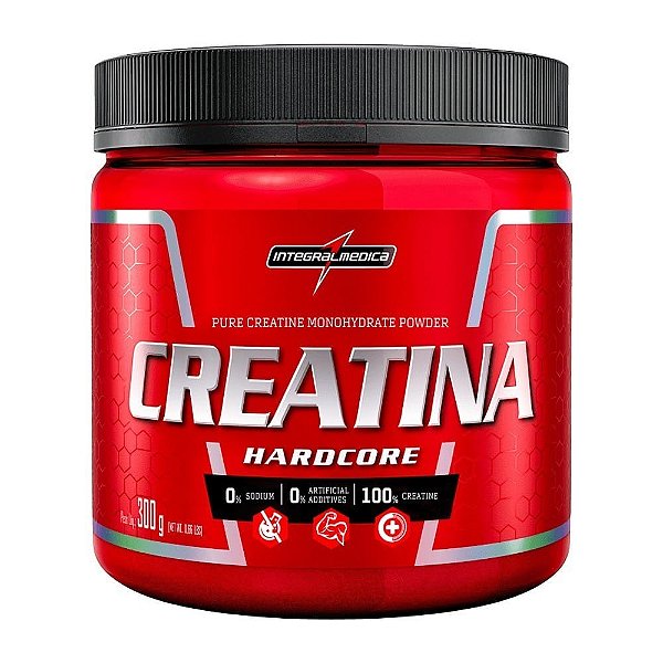 CREATINA   HARDCORE PURA  100% ITEGRAL  MEDICA 300 G