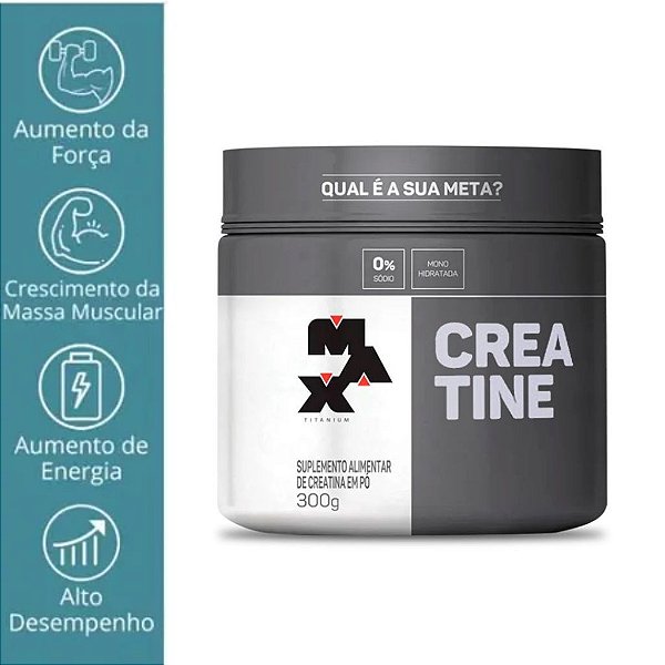 CREATINA MAX TITANIUN 300G 100% PURA