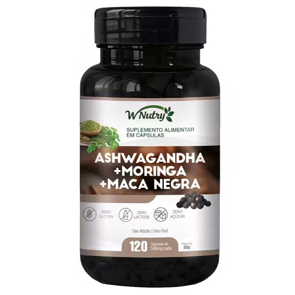 Ashwagandha + Moringa + Maca Peruana Pura