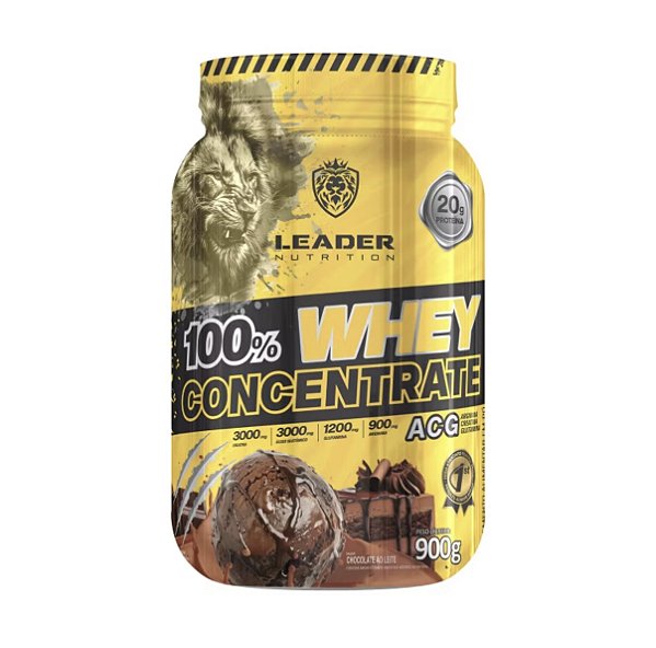 Whey Protein 100% Concentrado Acg Pote 900g Chocolate