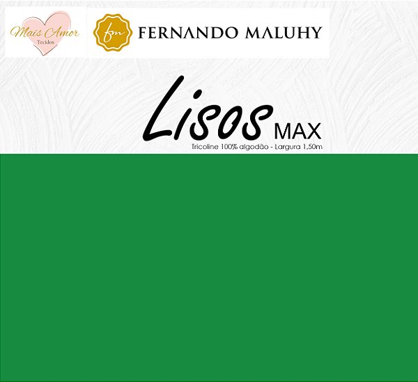 TRICOLINE VERDE IRLANDÊS 100% ALGODÃO LISO 0,50cm X 1,50m | LMAX5600