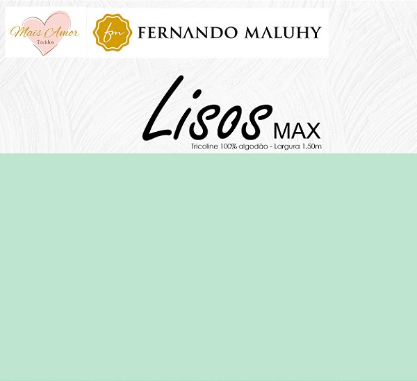 TRICOLINE VERDE MENTA 100% ALGODÃO LISO 0,50cm X 1,50m | LMAX5789