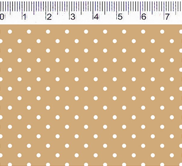 TRICOLINE BEGE 100% ALGODÃO ESTAMPADA PLUS POÁ 0,50cm X 1,50m | P1010C82
