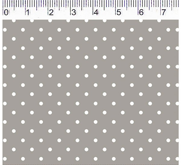 TRICOLINE CINZA 100% ALGODÃO ESTAMPADA PLUS POÁ 0,50cm X 1,50m | P1010C79