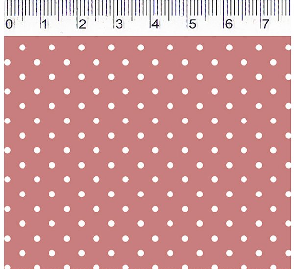 TRICOLINE BLUSH 100% ALGODÃO ESTAMPADA PLUS POÁ 0,50cm X 1,50m | P1010C68