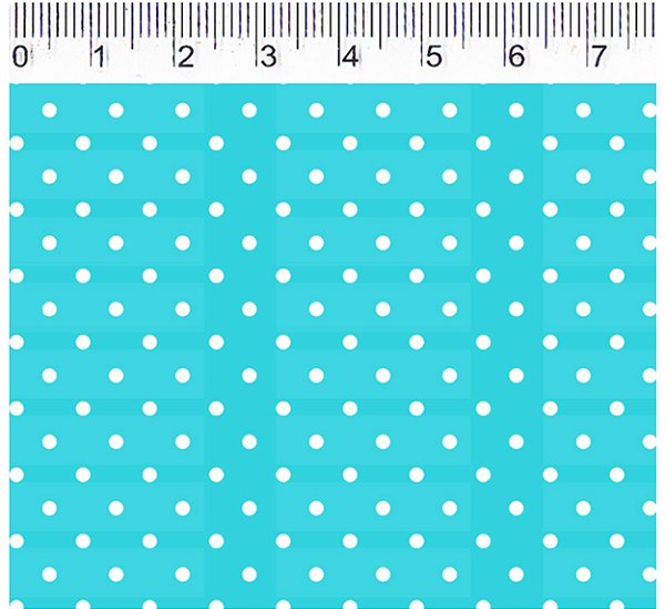 TRICOLINE AZUL PISCINA 100% ALGODÃO ESTAMPADA PLUS POÁ 0,50cm X 1,50m | P1010C47