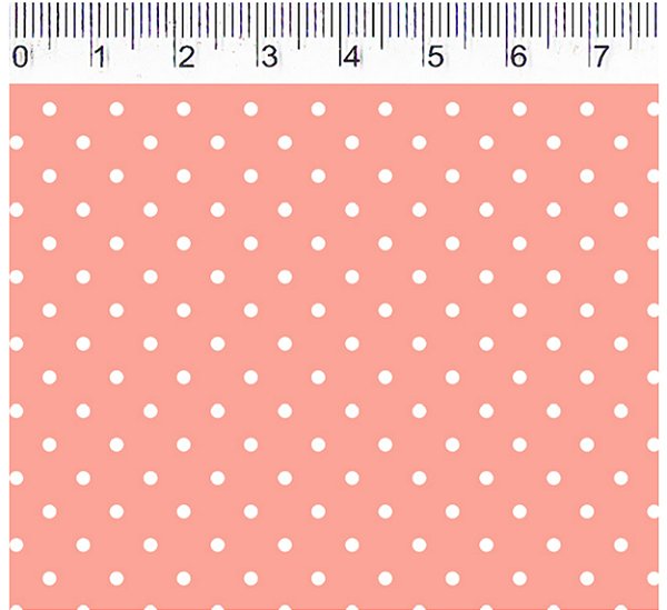 TRICOLINE SALMÃO 100% ALGODÃO ESTAMPADA PLUS POÁ 0,50cm X 1,50m | P1010C45