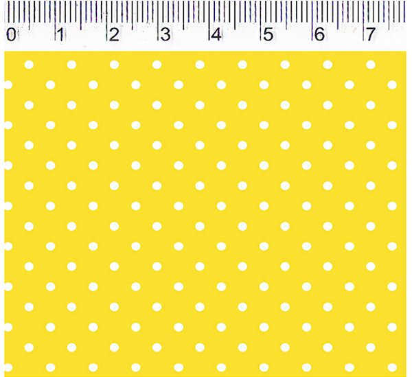 TRICOLINE AMARELO 100% ALGODÃO ESTAMPADA PLUS POÁ 0,50cm X 1,50m | P1010C27