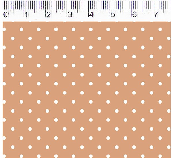 TRICOLINE BEGE 100% ALGODÃO ESTAMPADA PLUS POÁ 0,50cm X 1,50m | P1010C10