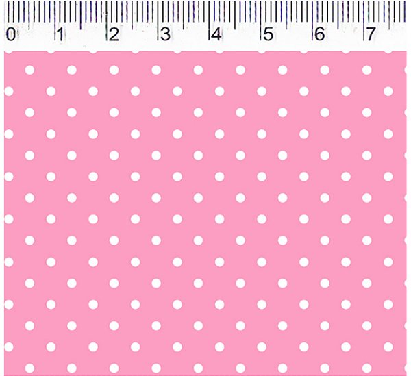TRICOLINE ROSA 100% ALGODÃO ESTAMPADA PLUS POÁ 0,50cm X 1,50m | P1010C02