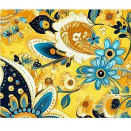 TRICOLINE DIGITAL 100% ALGODÃO ESTAMPADA FLORAL 0,50cm X 1,50m | CMC00018