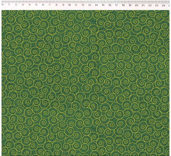 TRICOLINE VERDE 100% ALGODÃO ESTAMPADA ARABESCO NATAL 0,50cm X 1,50m | CH002C02E